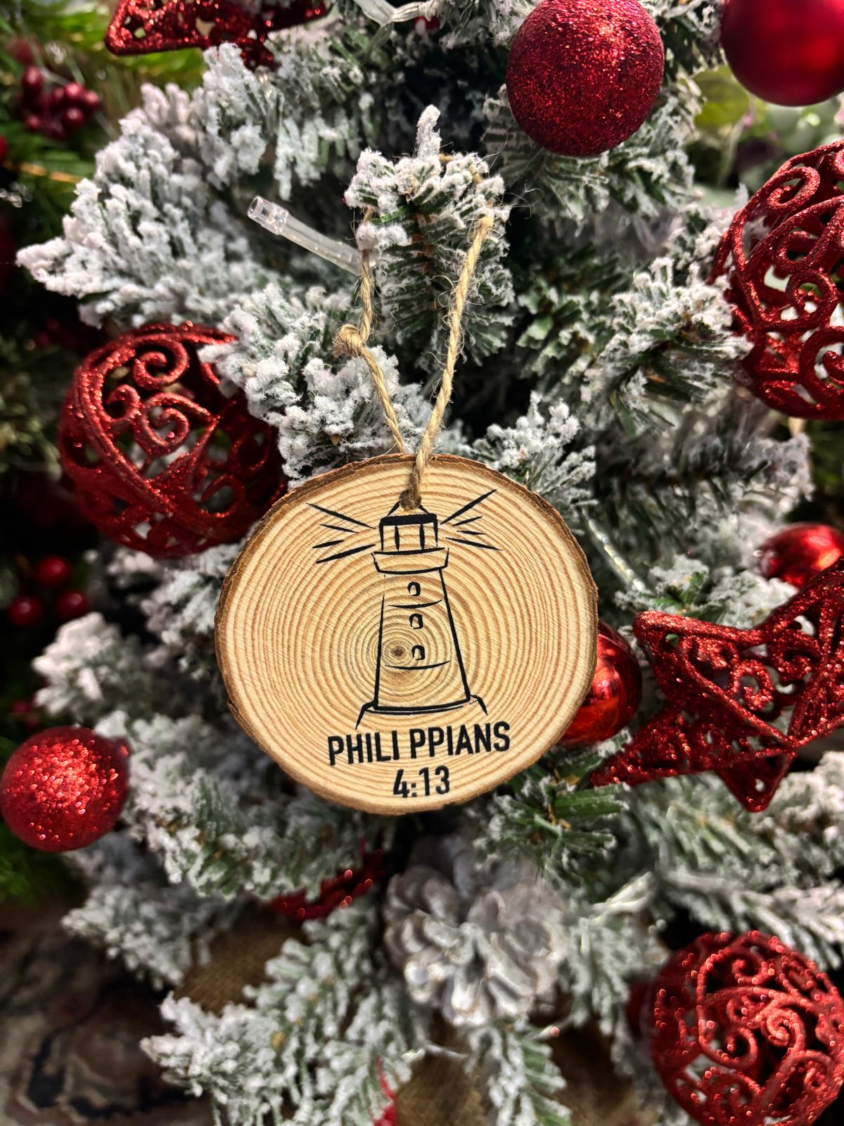 Lighthouse Wooden Tree Decoration